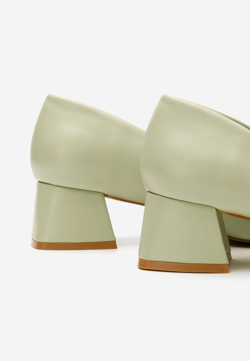 Zelené lodičky na nízkém podpatku Alleva V2