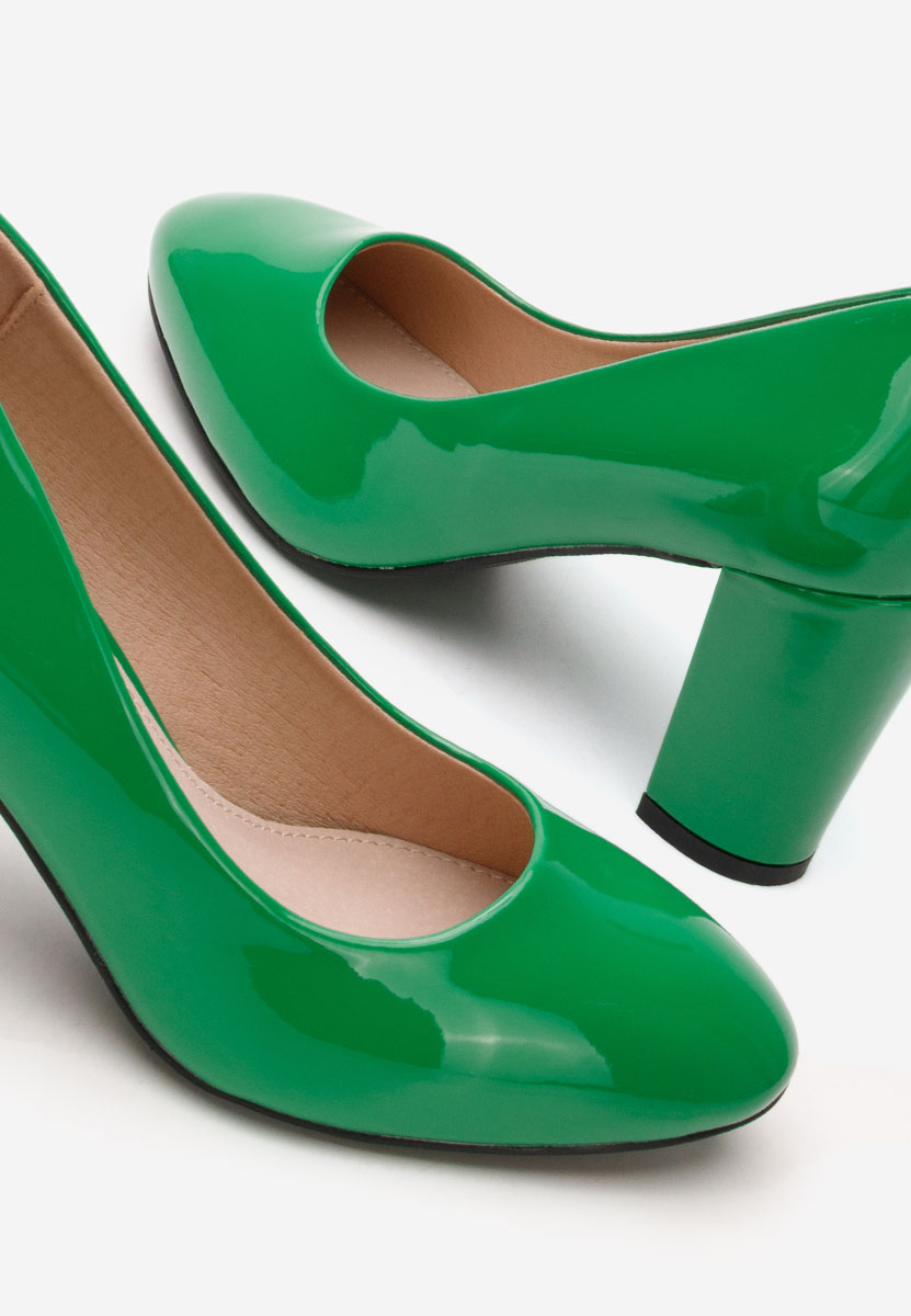 Zelené lakované lodičky Chique V5