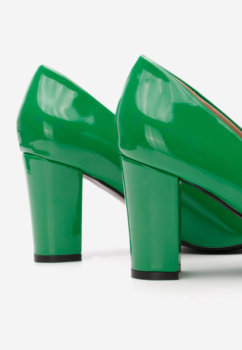 Zelené lakované lodičky Chique V5
