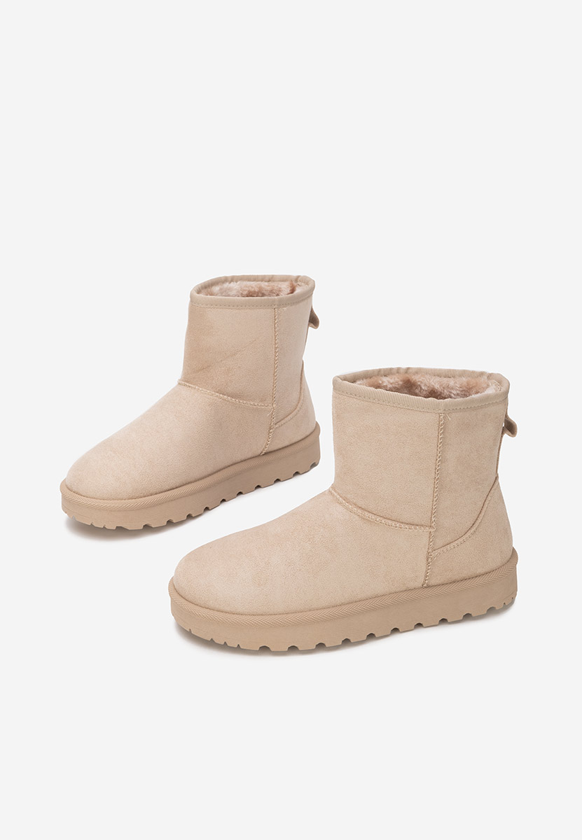Béžové kotníkové zimní boty Patty