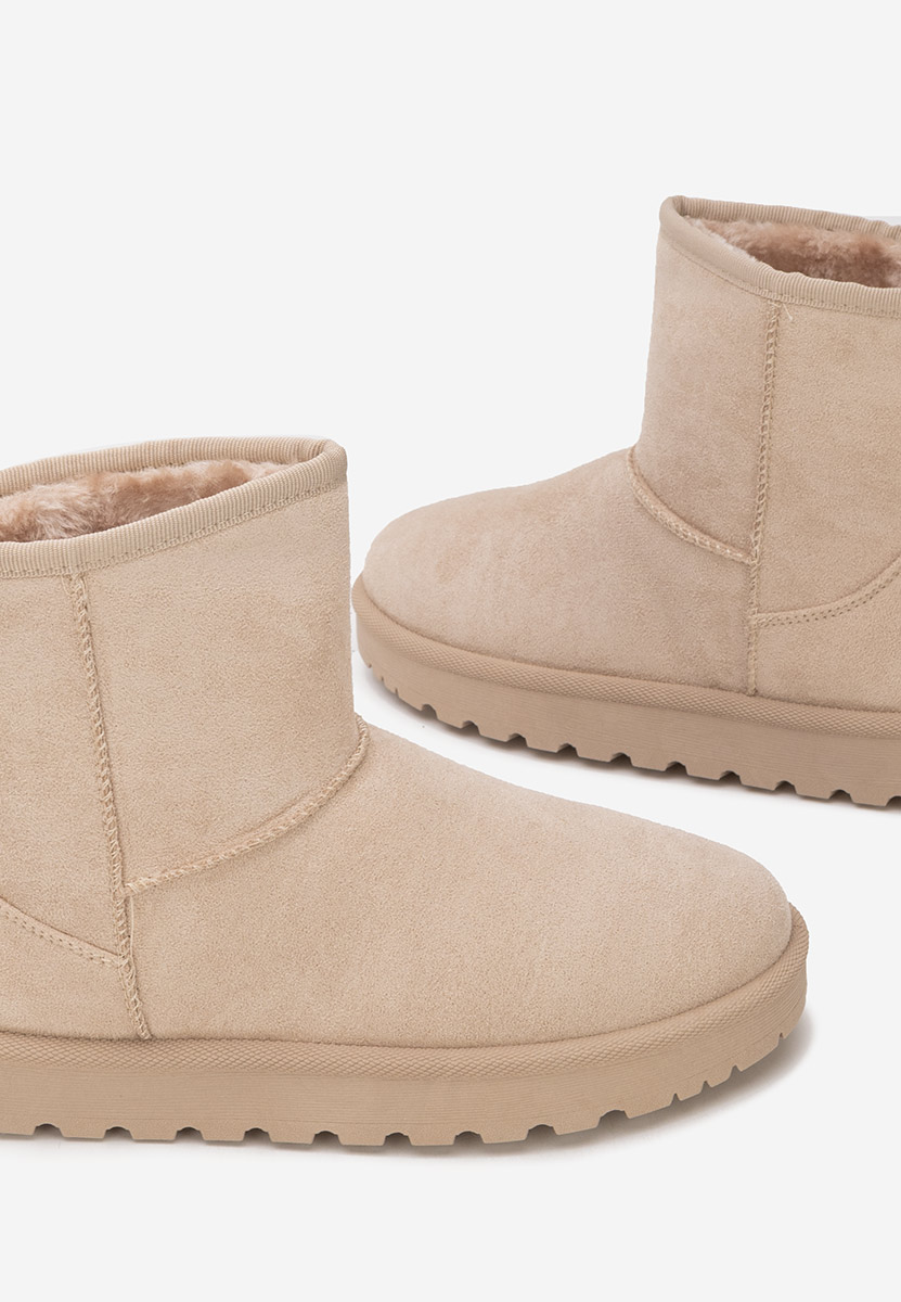 Béžové kotníkové zimní boty Patty