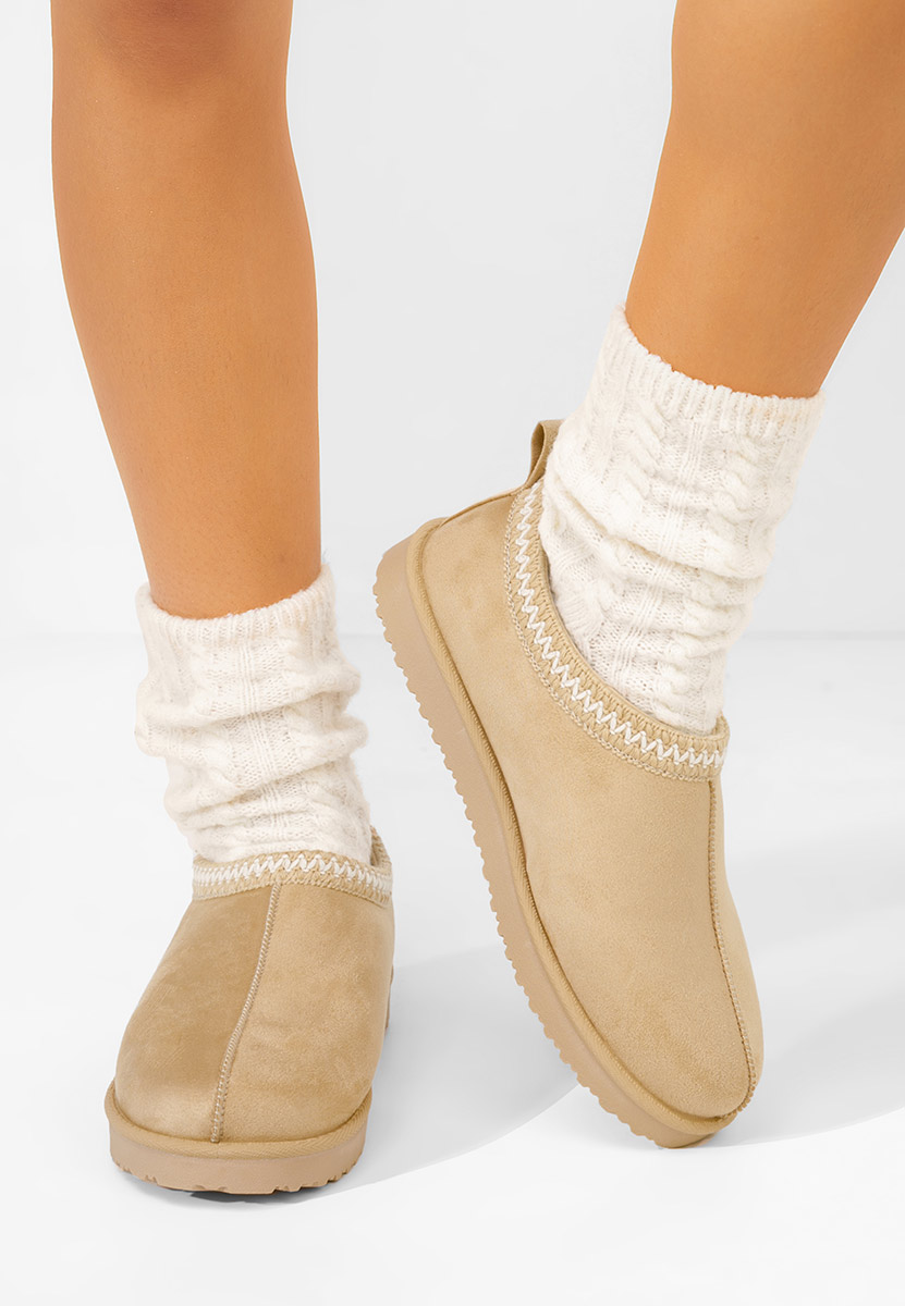 Béžové dámské dřeváky Dioria