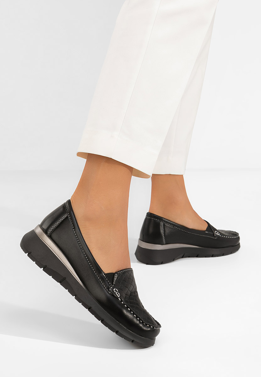 Černé dámské mokasíny Seona