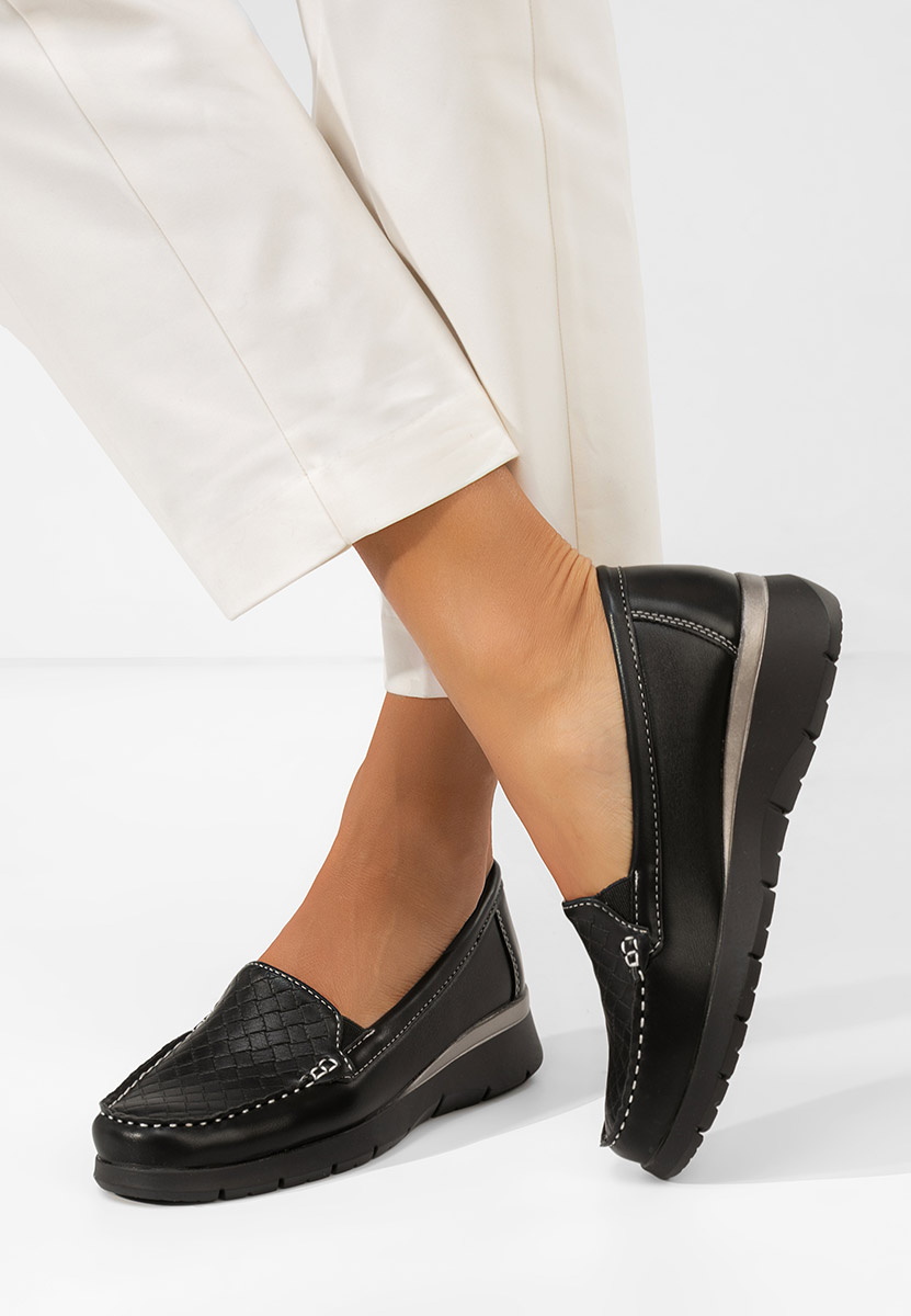 Černé dámské mokasíny Seona