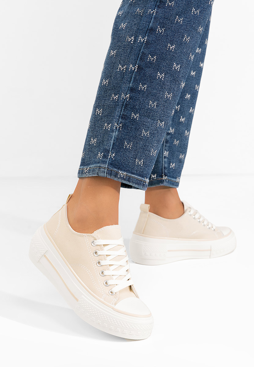 Béžové tenisky na platformě Antio