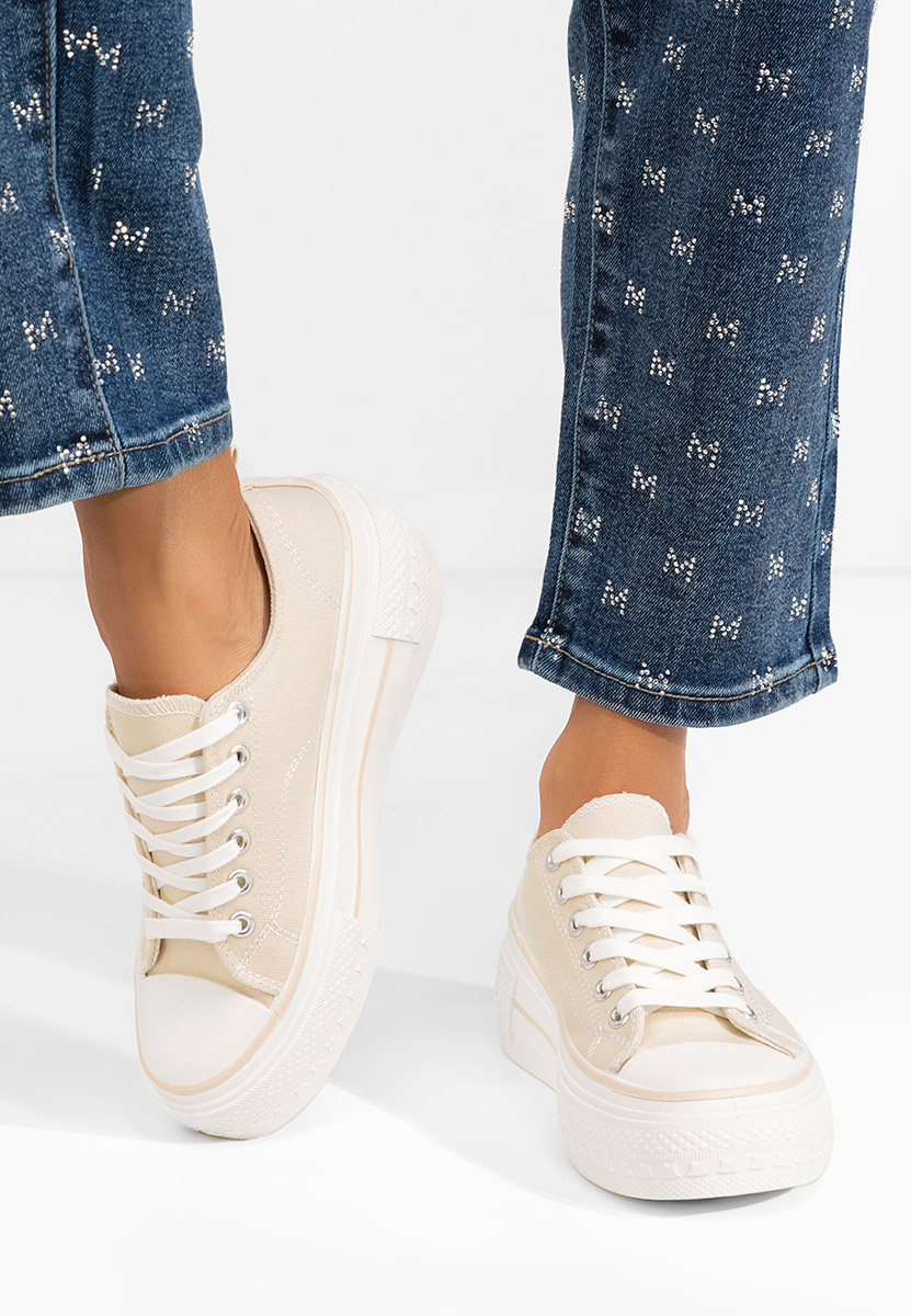 Béžové tenisky na platformě Antio