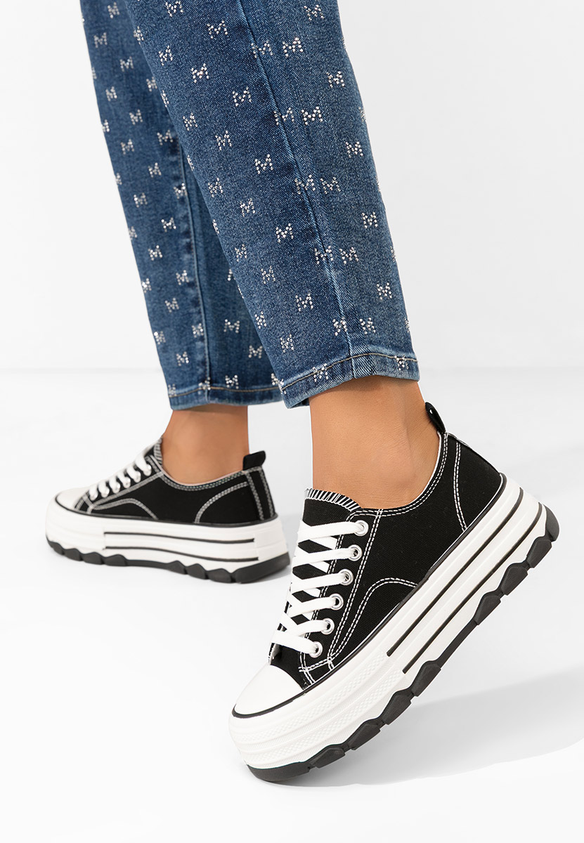 Černé tenisky na platformě Zenoria