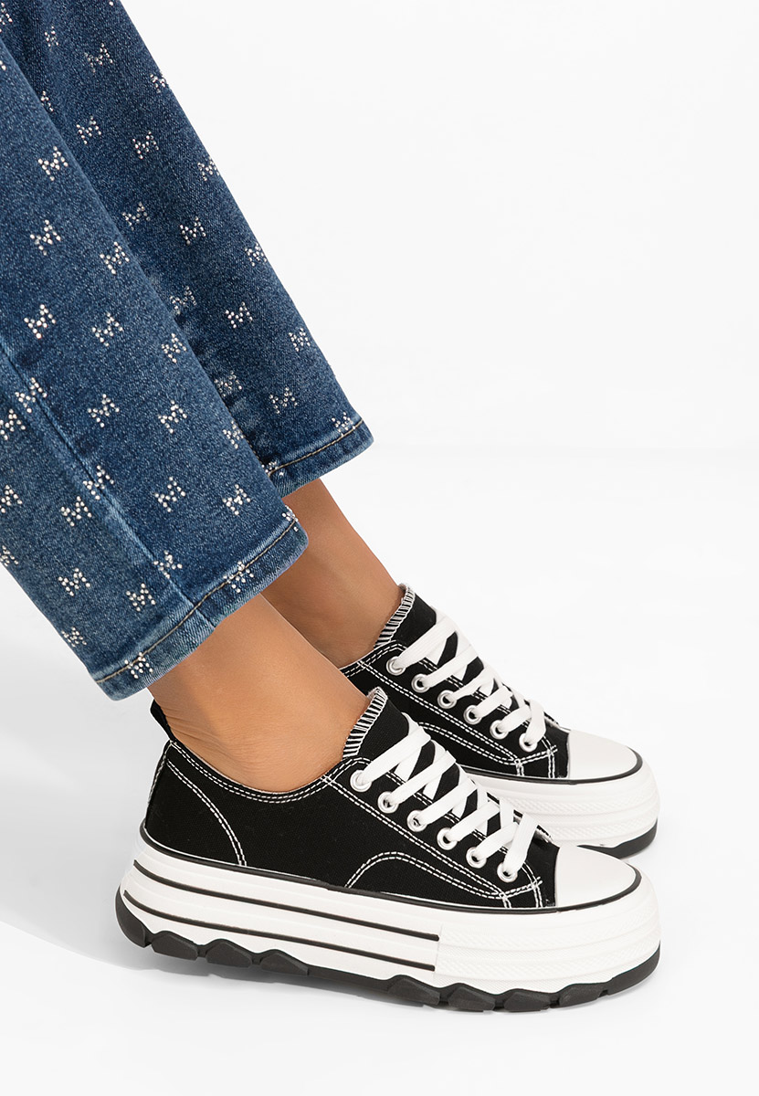 Černé tenisky na platformě Zenoria