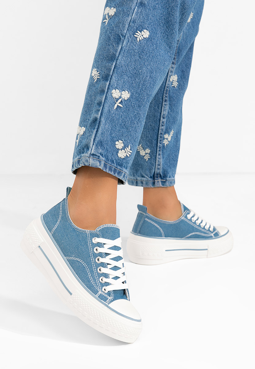 Denim tenisky na platformě Antio