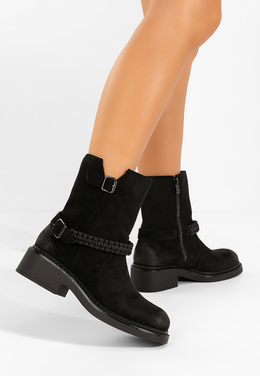 Černé dámské kotníková obuv Sikada