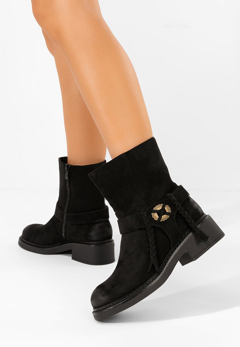 Černé dámské kotníková obuv Alasika