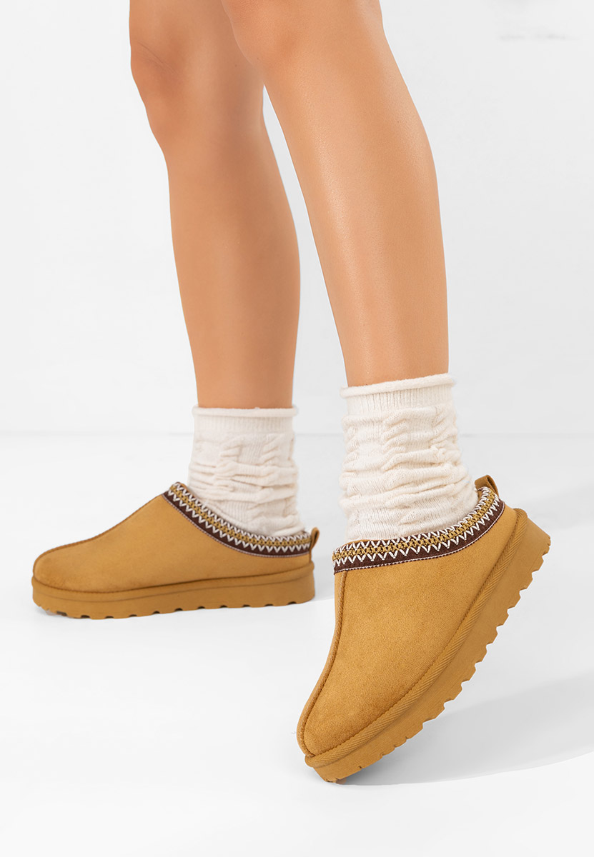 Camelové dámské dřeváky Airene