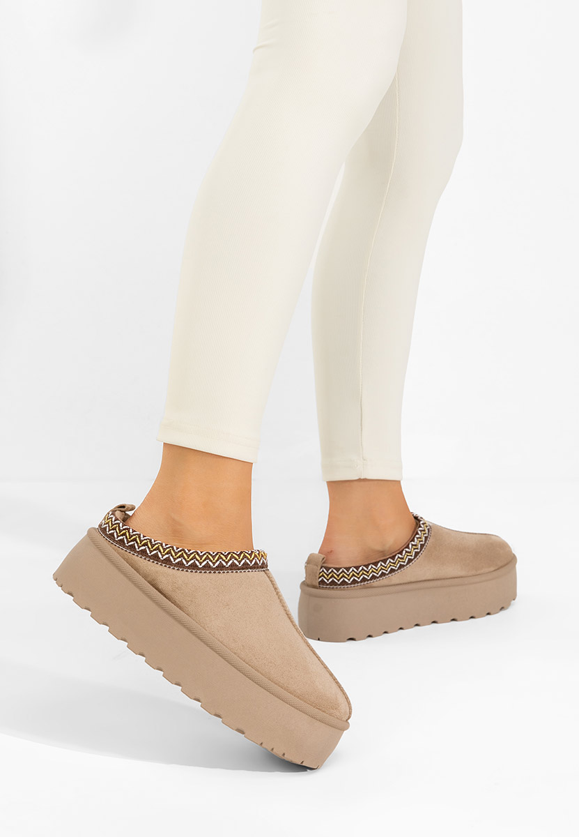 Khaki dámské dřeváky Esmie