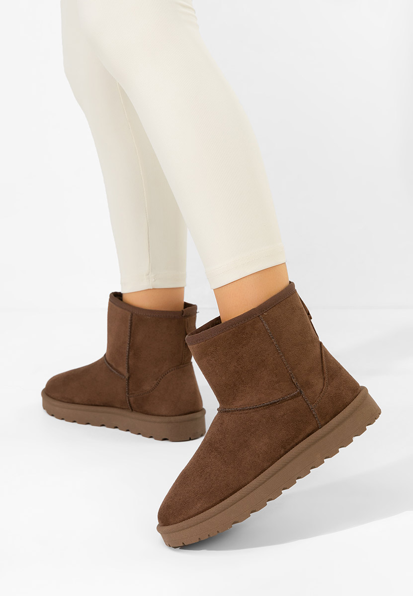 Hnedé kotníkové zimní boty Patty