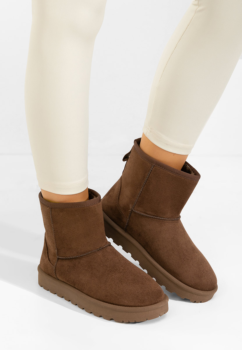 Hnedé kotníkové zimní boty Patty