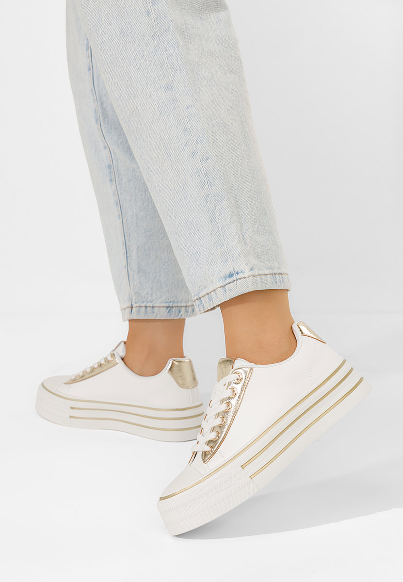 Bílé tenisky na platformě Lorraine