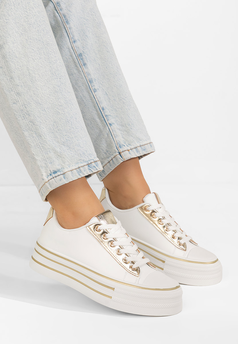 Bílé tenisky na platformě Lorraine