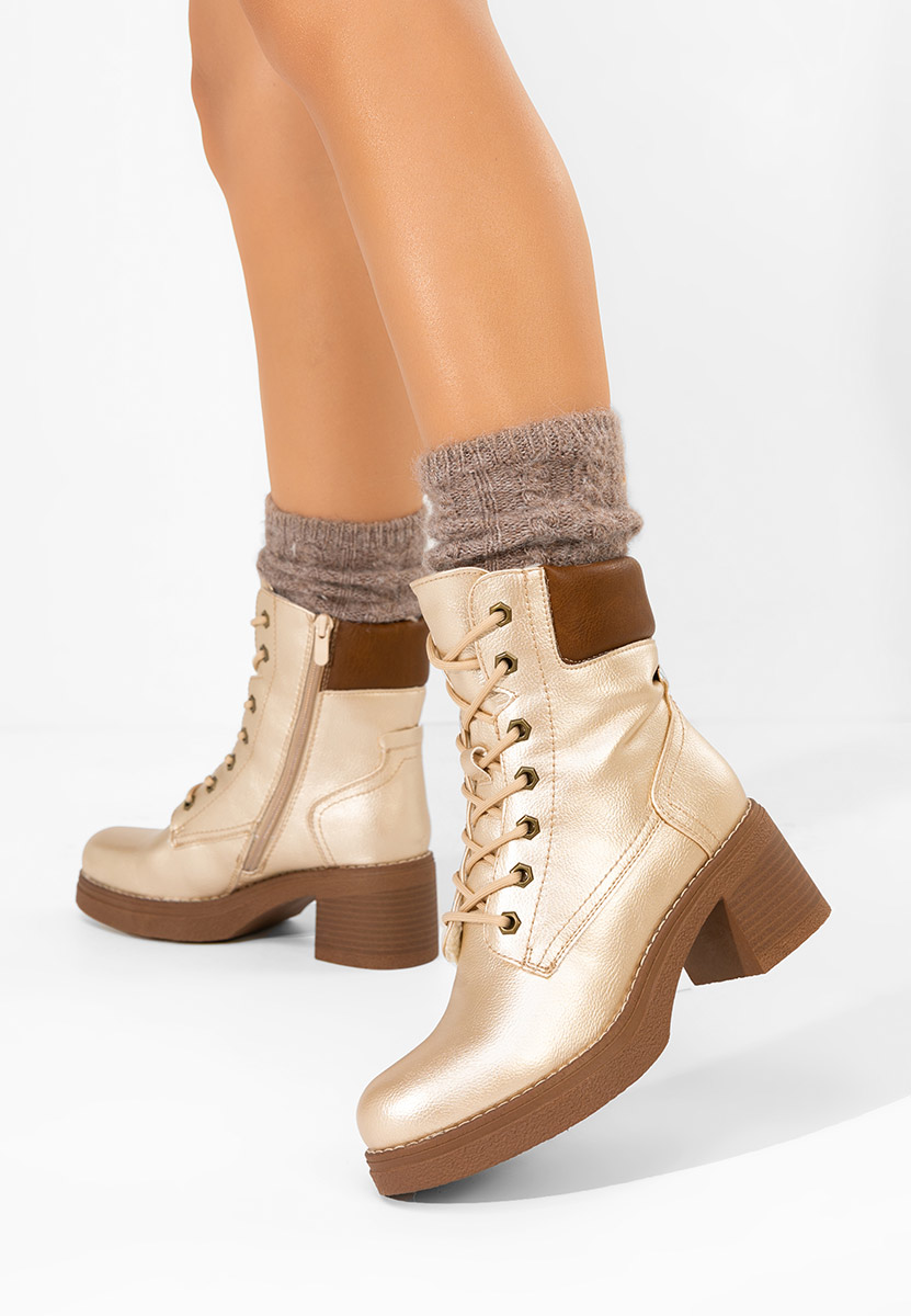 Zlaté kotníková obuv Celoria