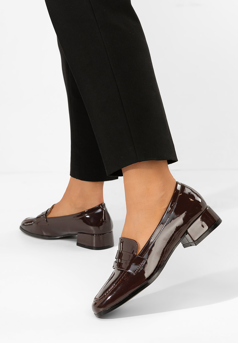 Hnedé mokasíny na podpatku Kirada