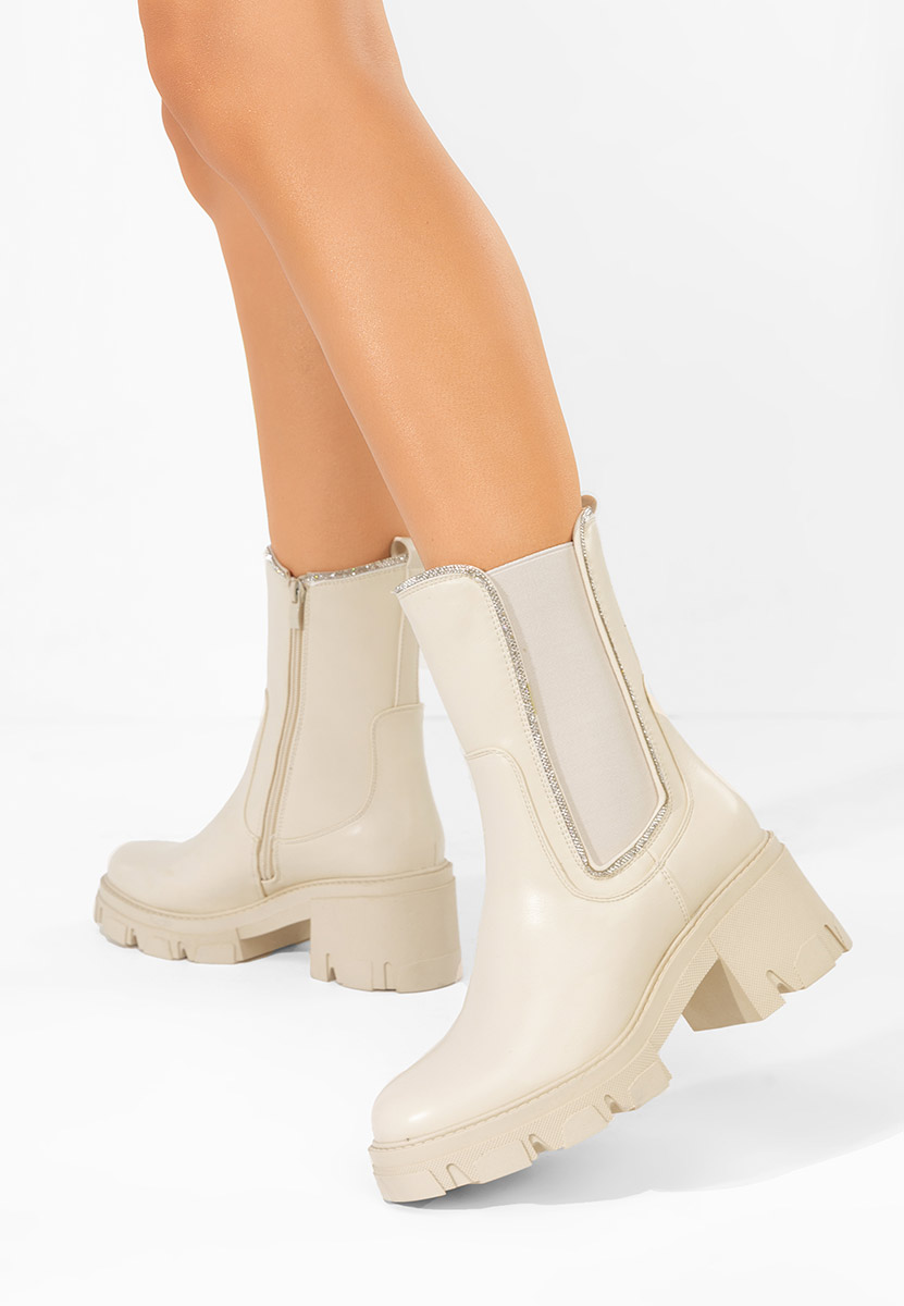 Béžové kotníková obuv Justine