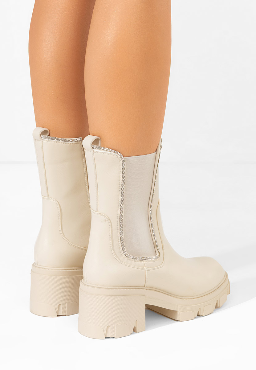 Béžové kotníková obuv Justine