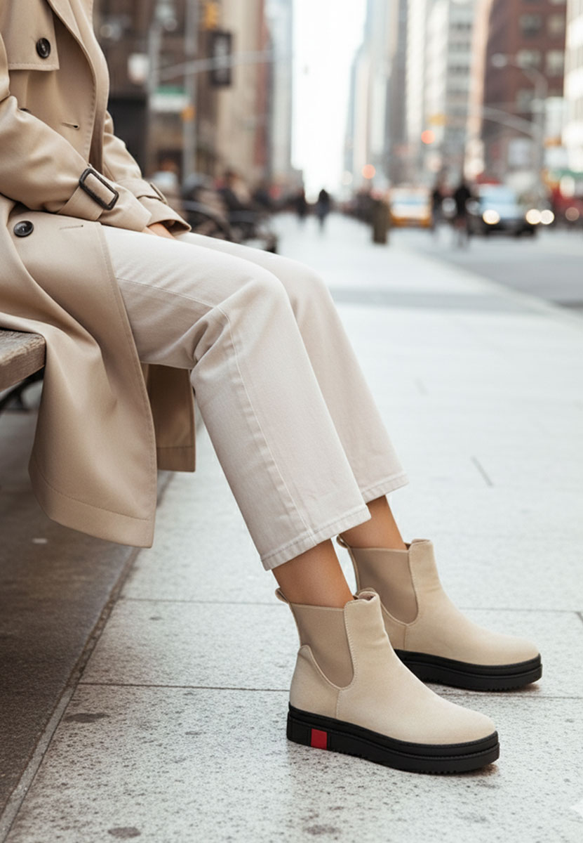 Béžové dámské kotníková obuv Samera