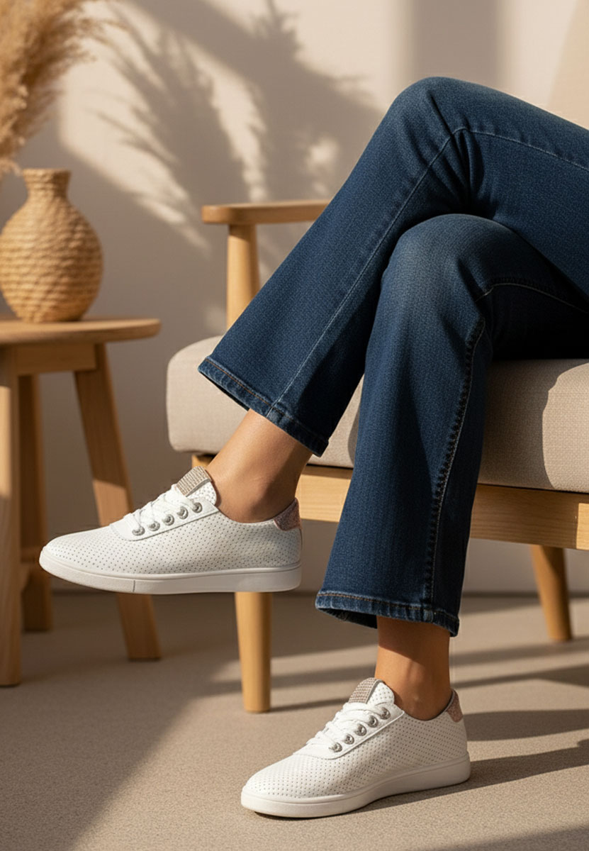 Bílé dámské polobotky Capricia V3