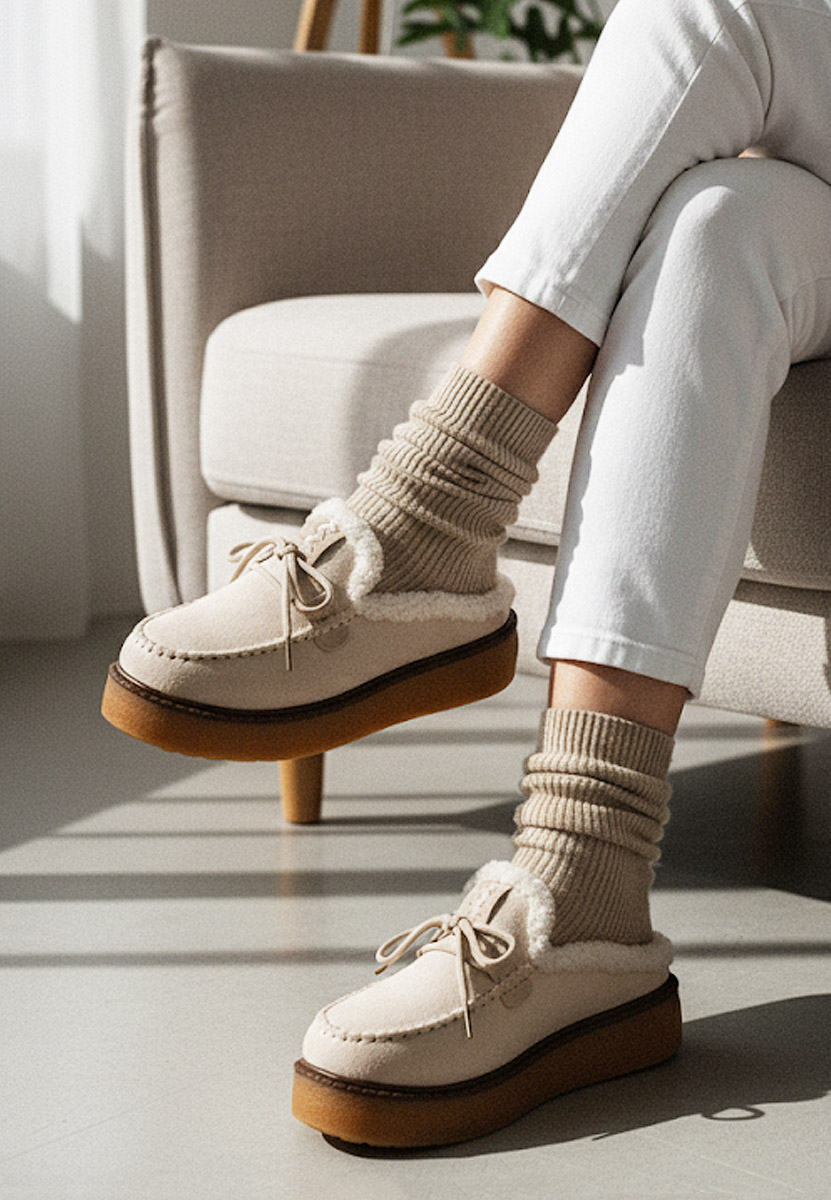 Béžové dámské dřeváky Seloria