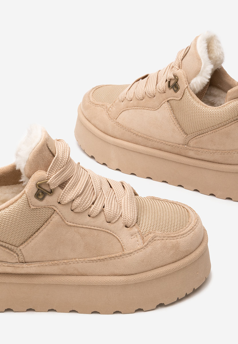 Khaki dámské tenisky na platformě Isariel