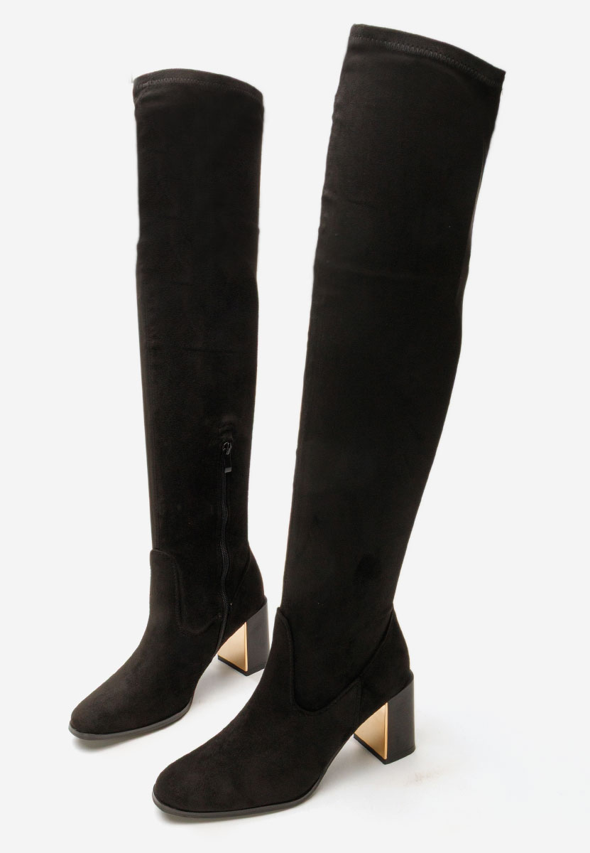 Černé kozačky nad koleno Jeanne V2