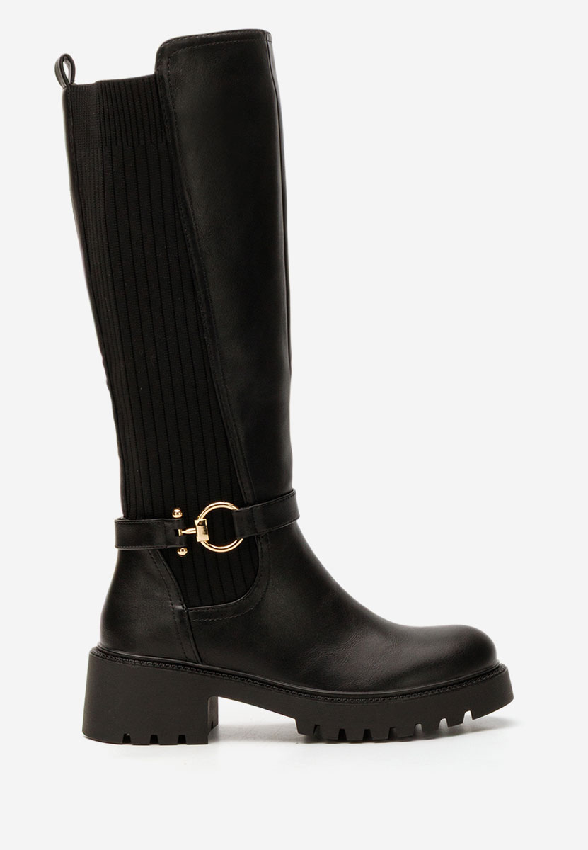 Černé dámské kozačky Trisina