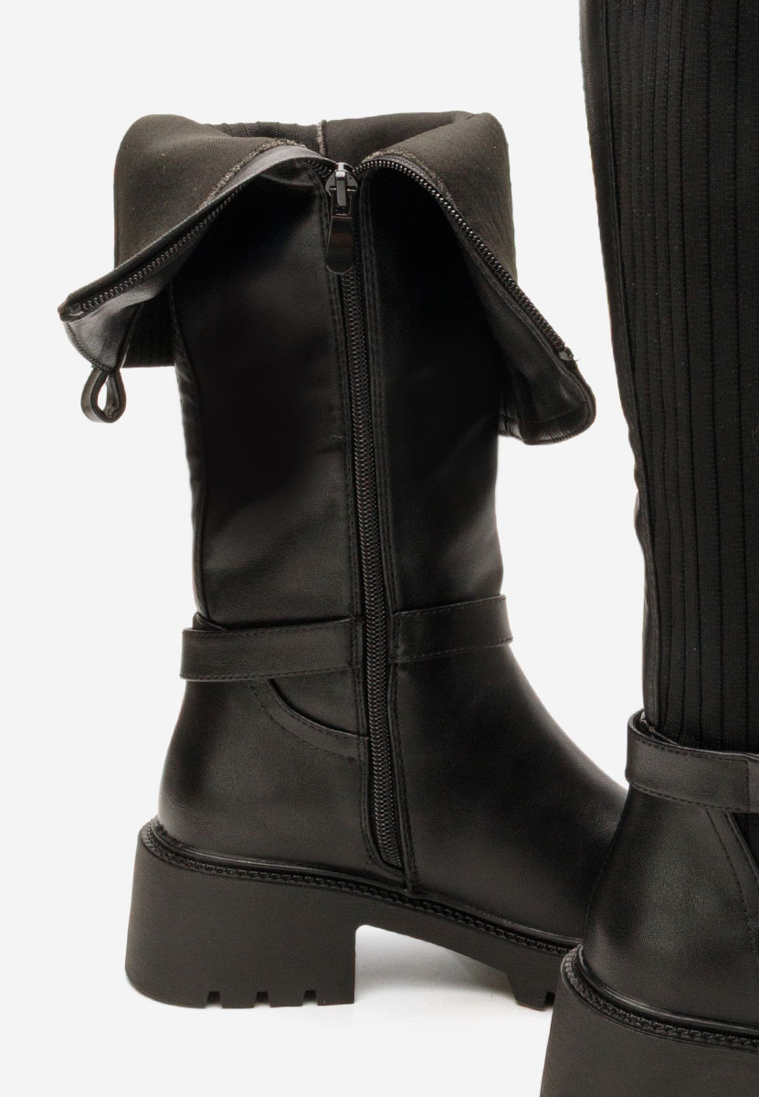 Černé dámské kozačky Trisina