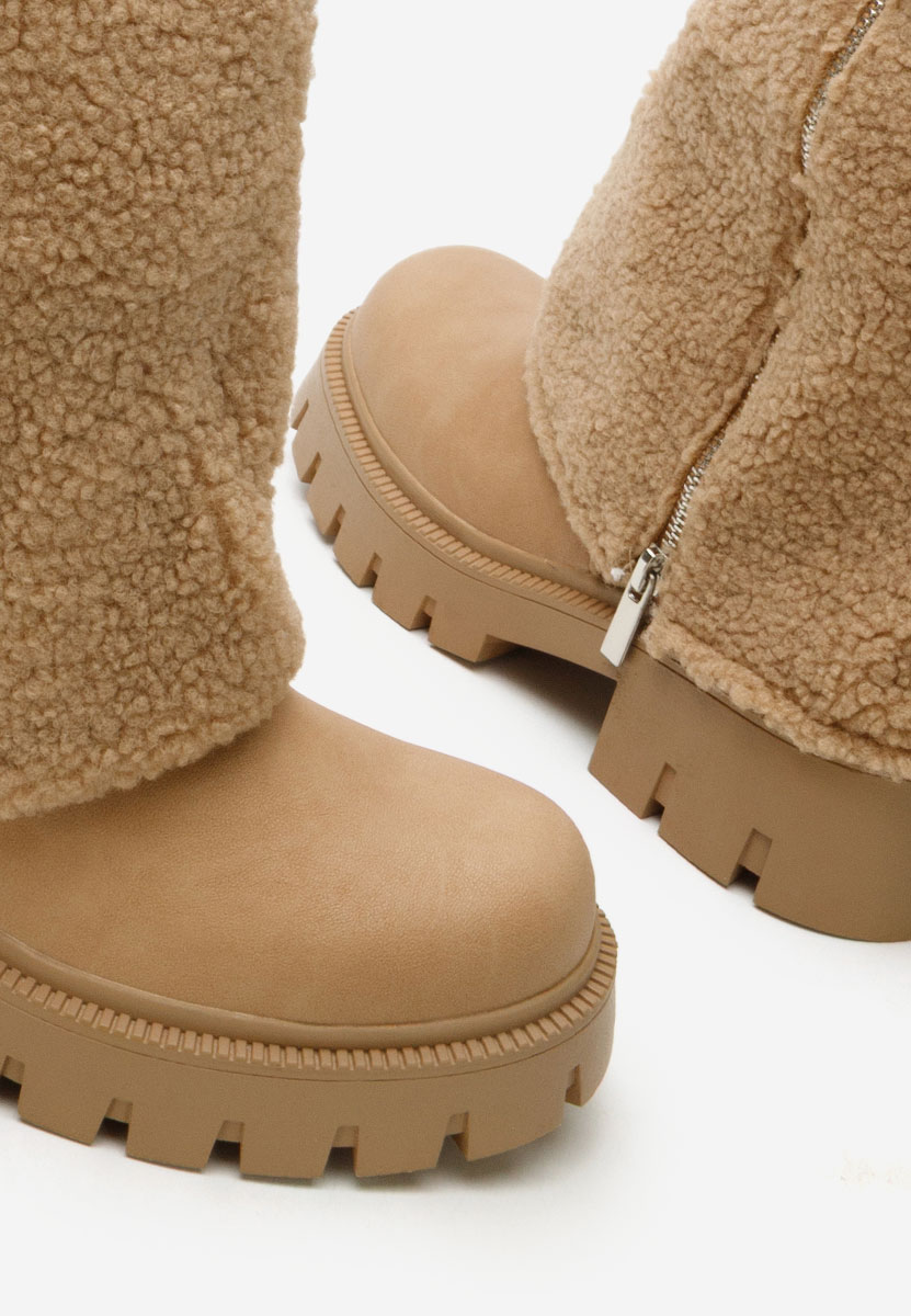 Khaki dámské nízké kozačky Morina