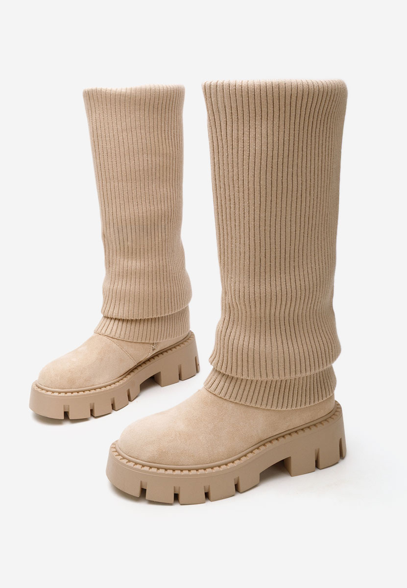 Béžové dámské kozačky Michelina