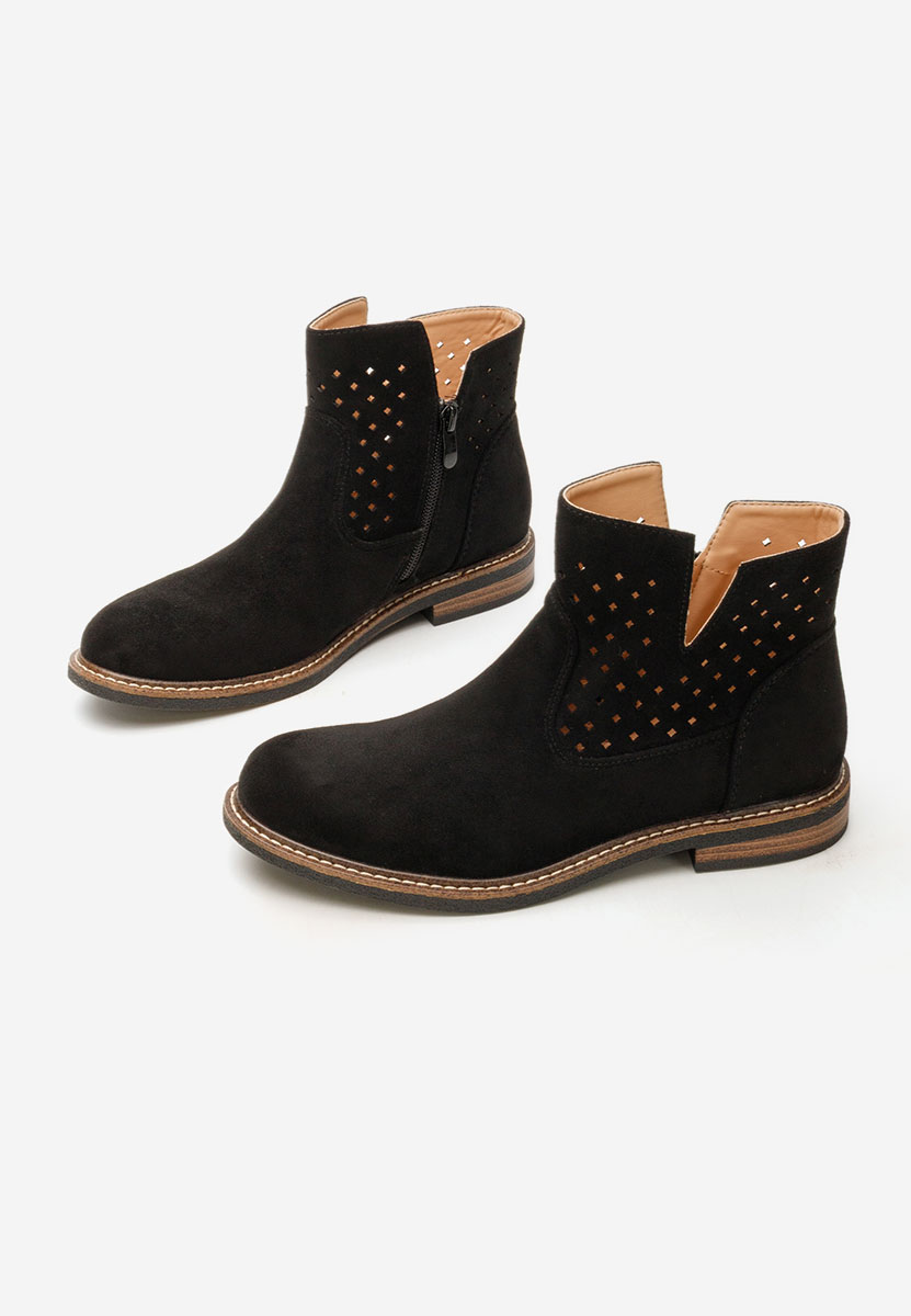 Černé dámská kotníková obuv Ilisha