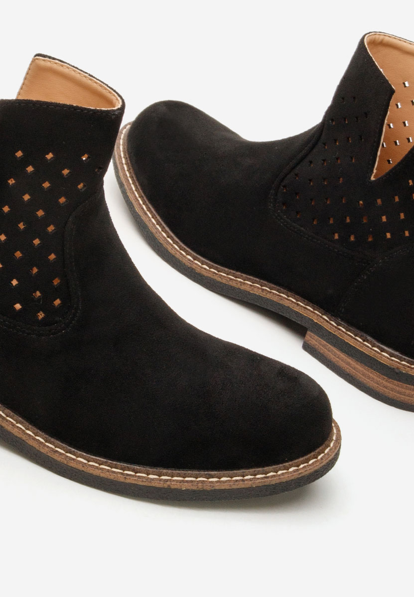 Černé dámská kotníková obuv Ilisha