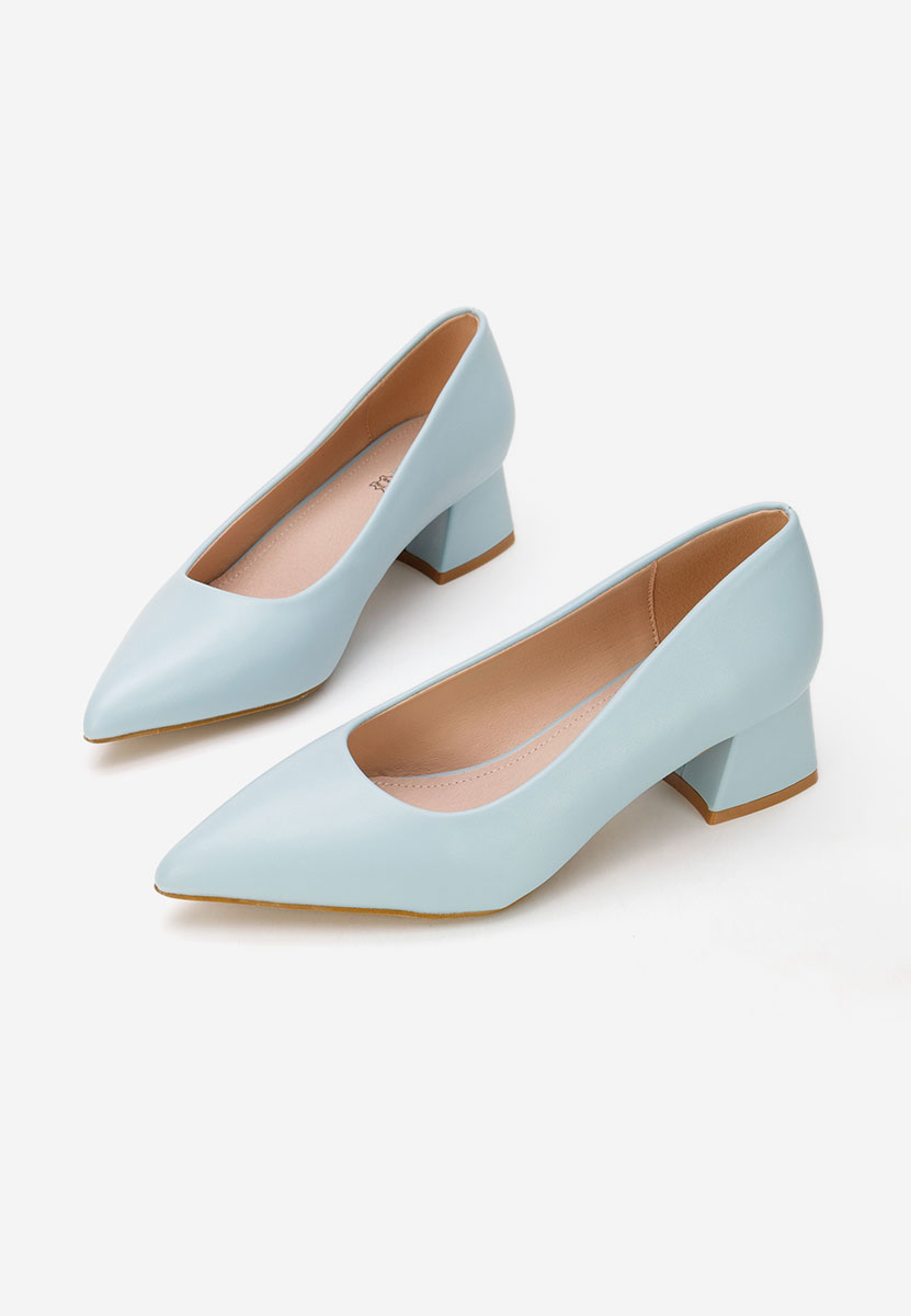 Svetlě modré lodičky na nízkém podpatku Alleva V2