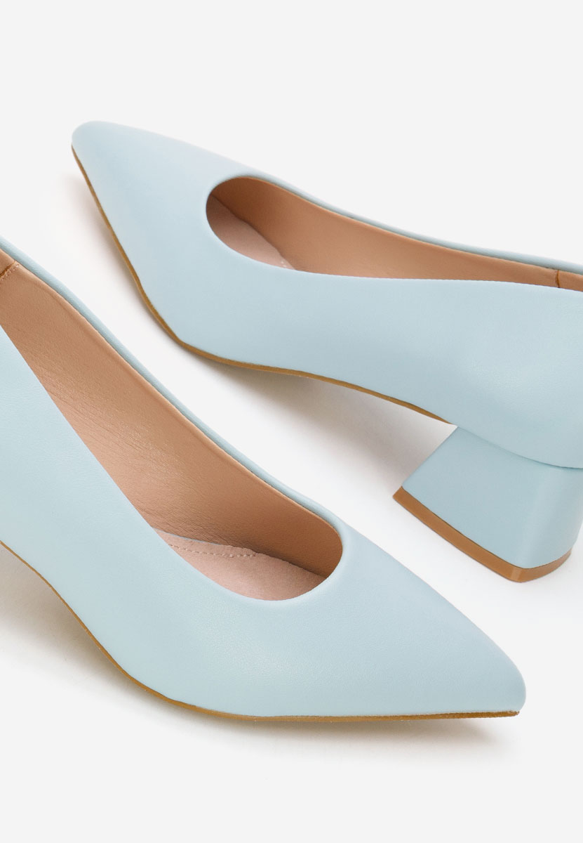 Svetlě modré lodičky na nízkém podpatku Alleva V2