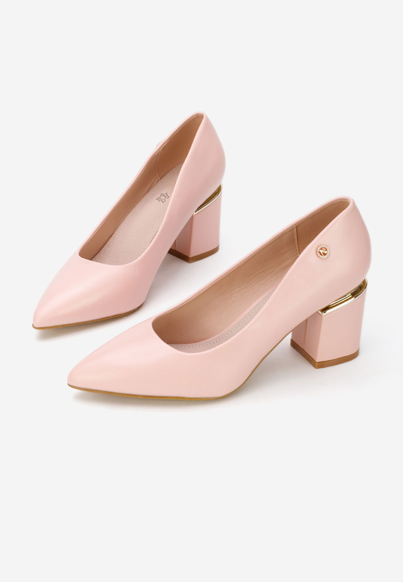 Tělové lodičky na hrubém podpatku Nelia V4