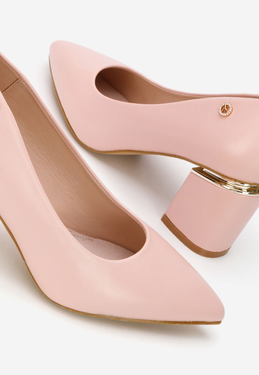 Tělové lodičky na hrubém podpatku Nelia V4