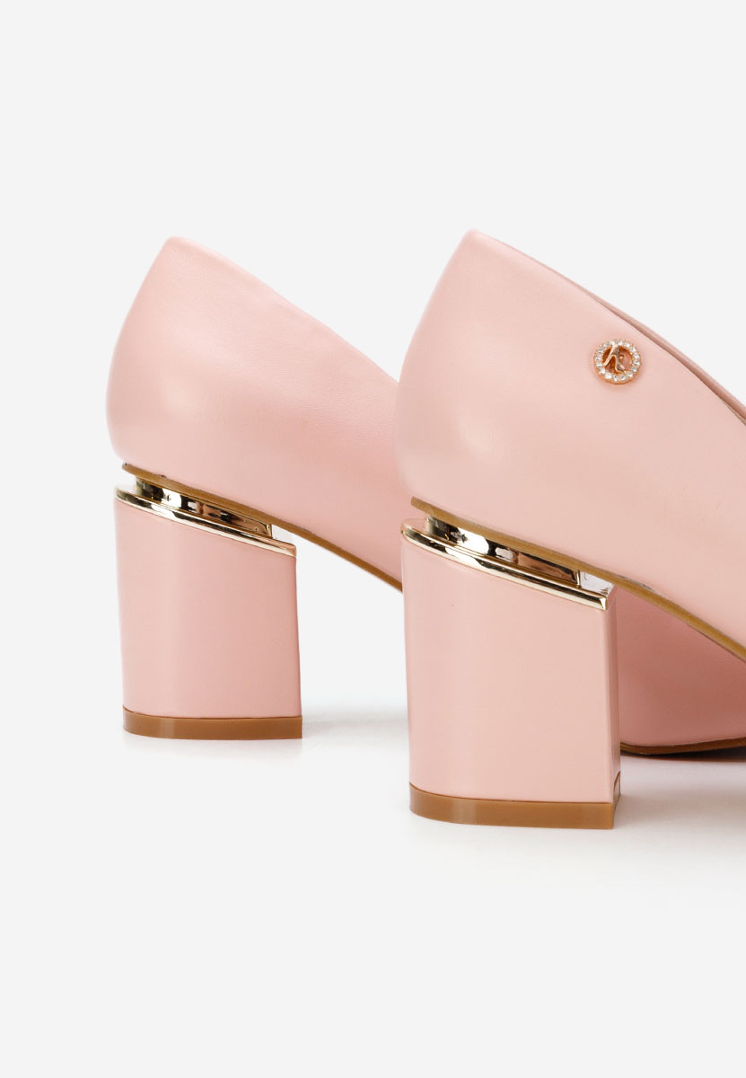 Tělové lodičky na hrubém podpatku Nelia V4