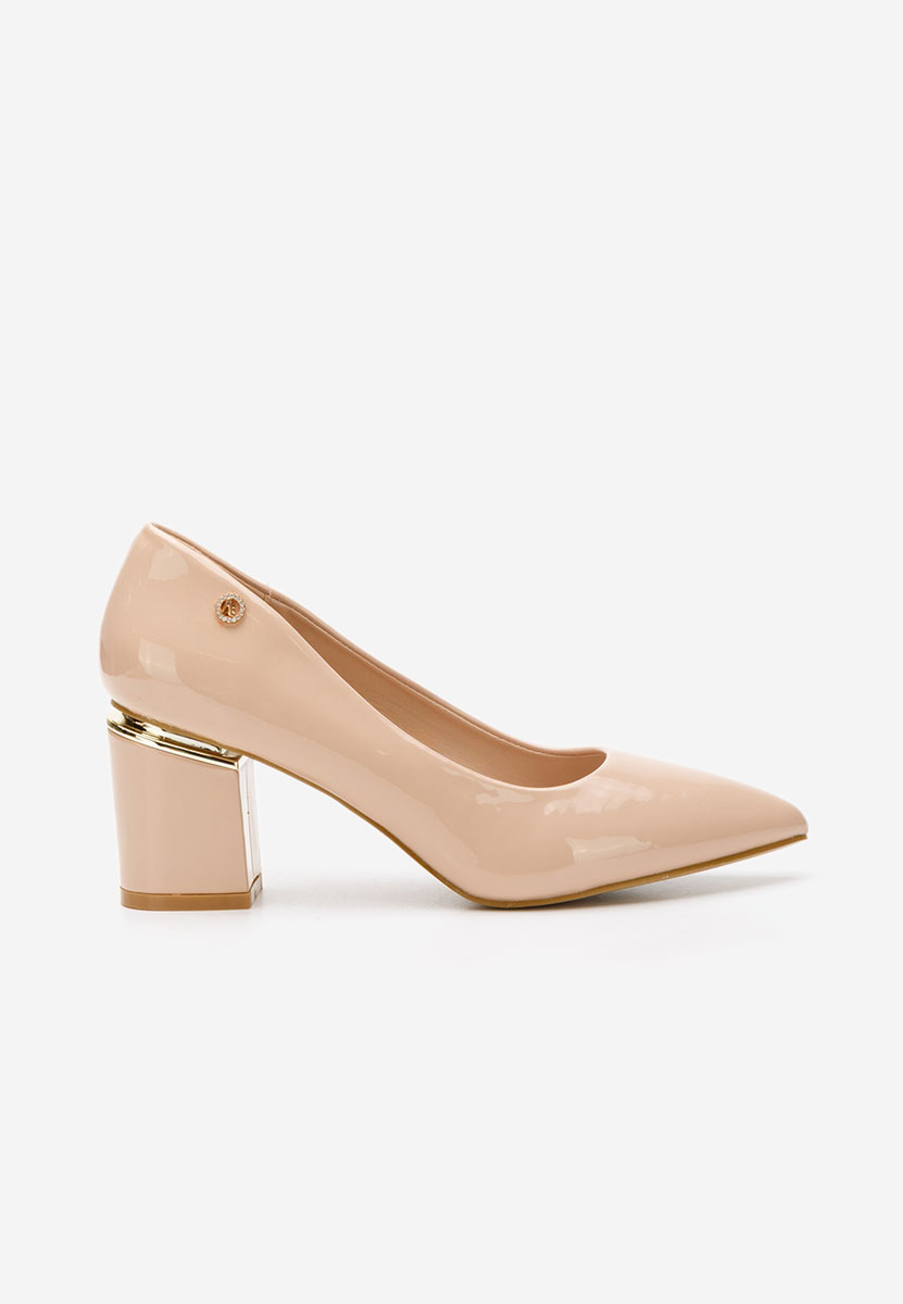 Tělové lodičky na hrubém podpatku Nelia V6