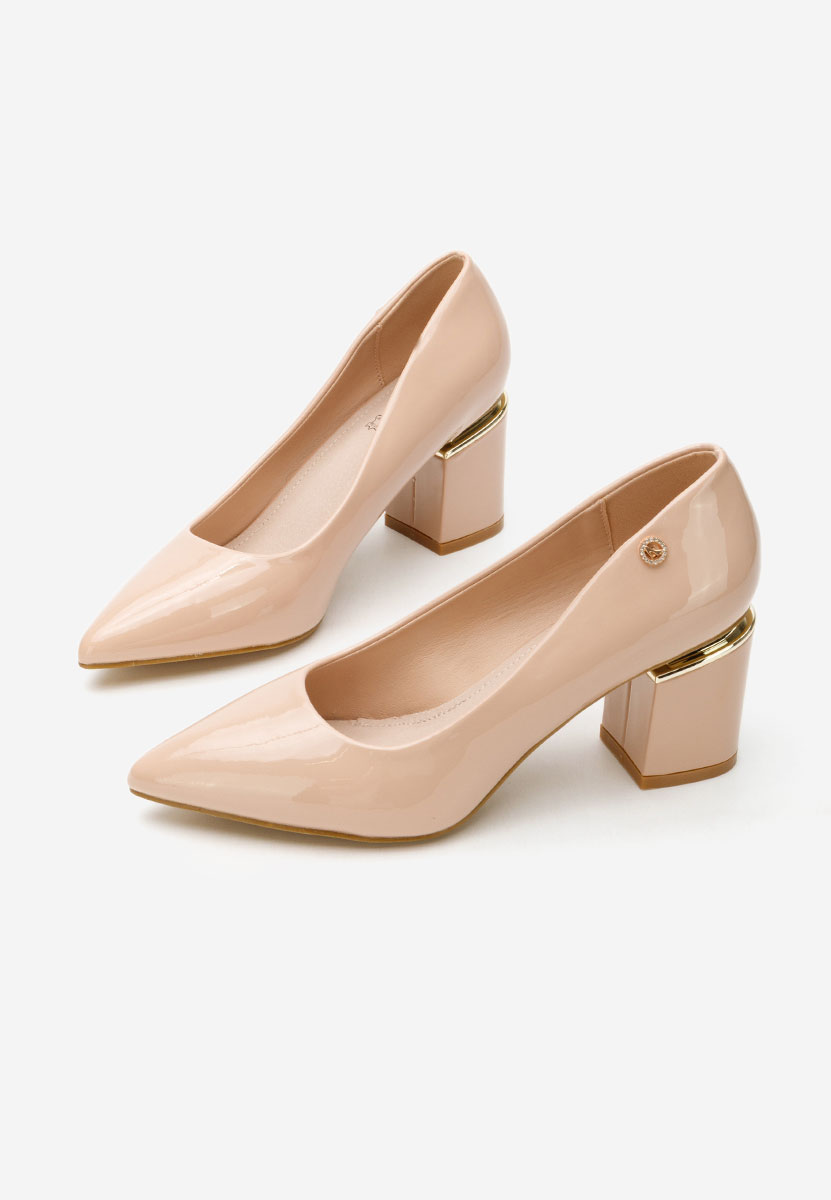 Tělové lodičky na hrubém podpatku Nelia V6