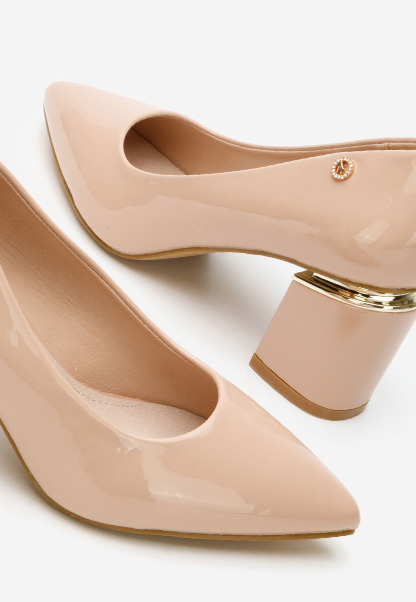 Tělové lodičky na hrubém podpatku Nelia V6