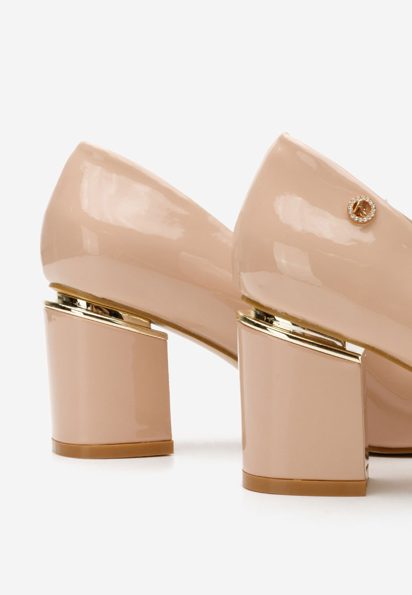 Tělové lodičky na hrubém podpatku Nelia V6