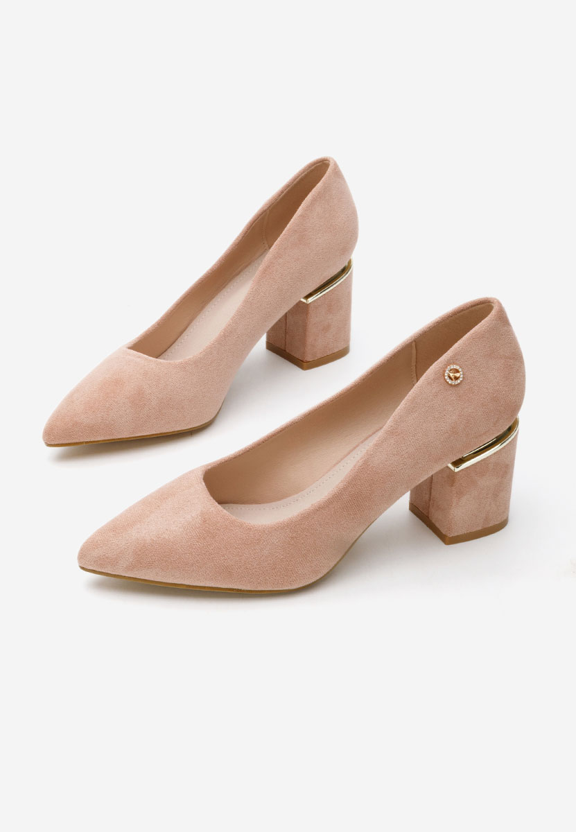 Tělové lodičky na hrubém podpatku Nelia V5