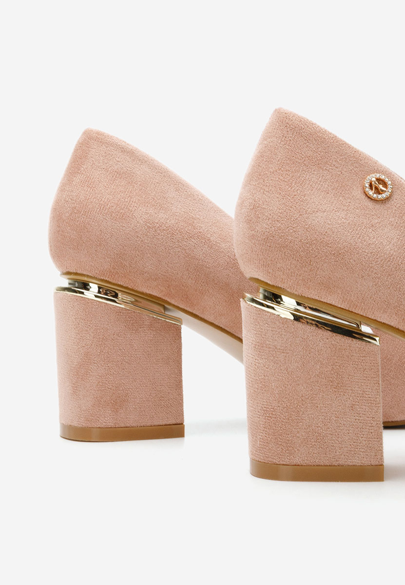 Tělové lodičky na hrubém podpatku Nelia V5