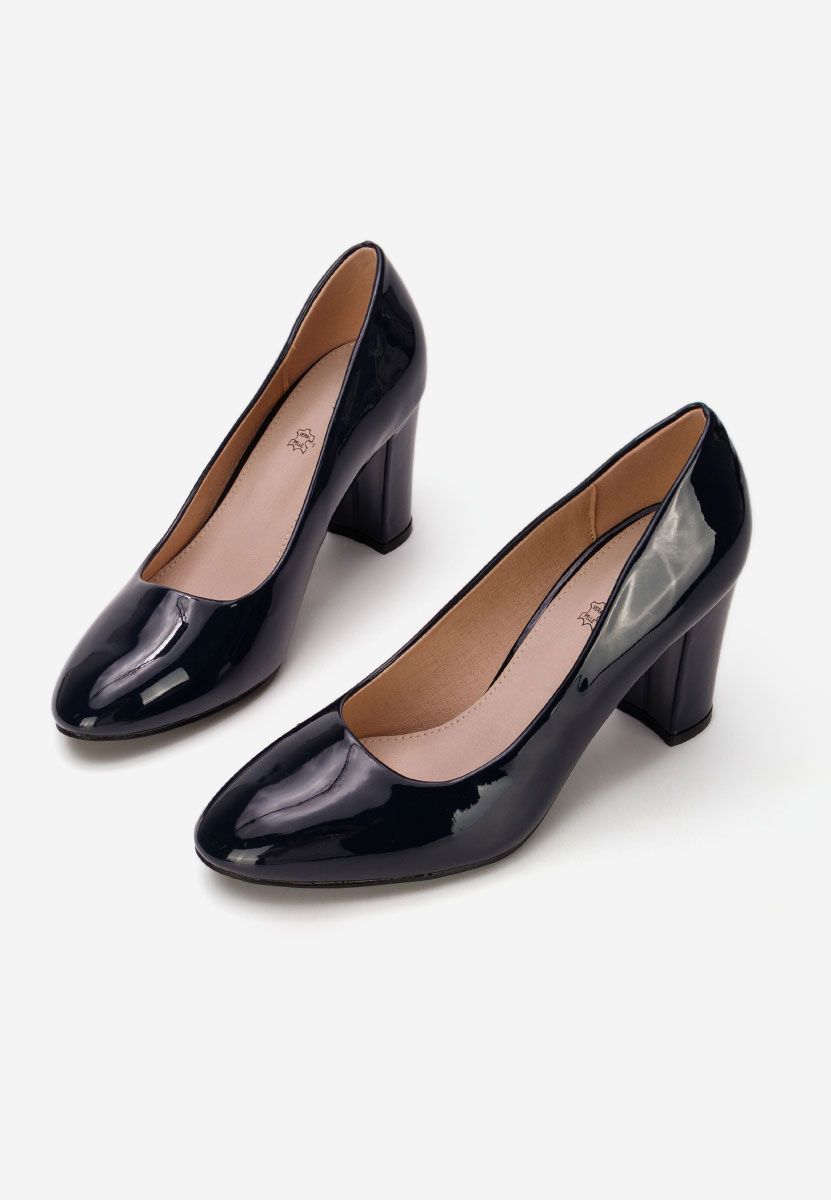 Tmavě modré lakované lodičky Chique V5