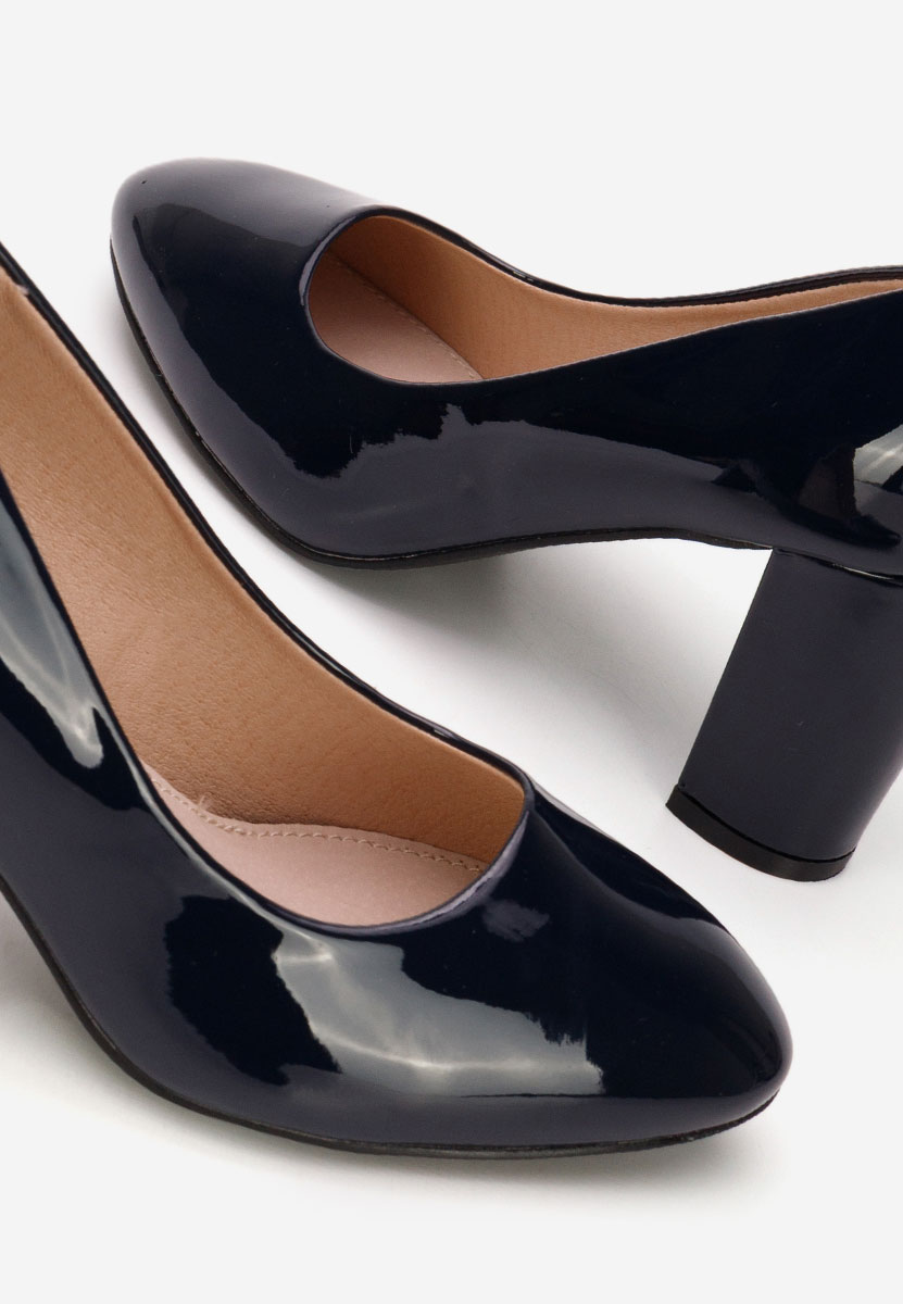 Tmavě modré lakované lodičky Chique V5