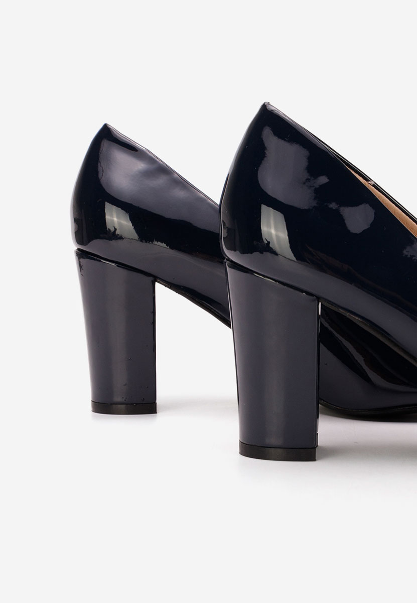 Tmavě modré lakované lodičky Chique V5